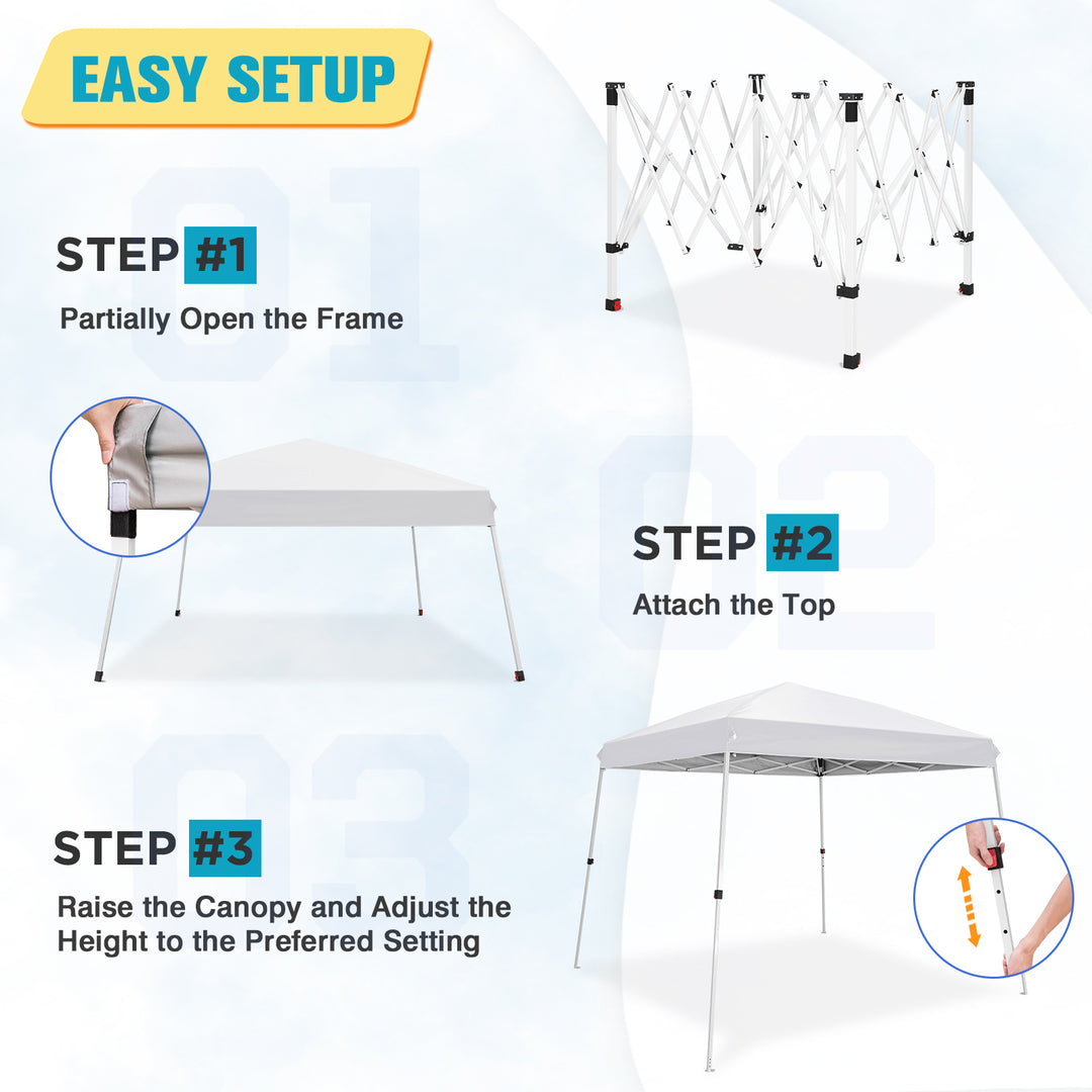 pop up tent instructions COOS BAY Outdoor Instant Easy Setup Canopy Tent, Shelter 8x8 Top 10x10 – COOS BAY Outdoors