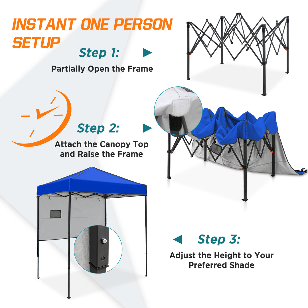 easy up tent 6x4 COOS BAY Pop Up Canopy Tent 6x4 with Adjustable Sun Wall – COOS BAY Outdoors