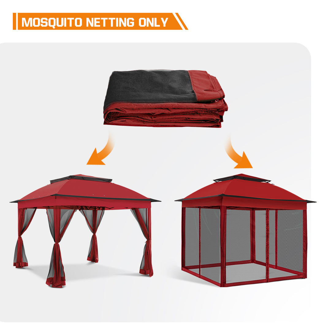 COOS BAY 10’ X 10’ Replacement Mosquito Netting with Zippers(4 Sidewalls Only, Frame and Top NOT Included)