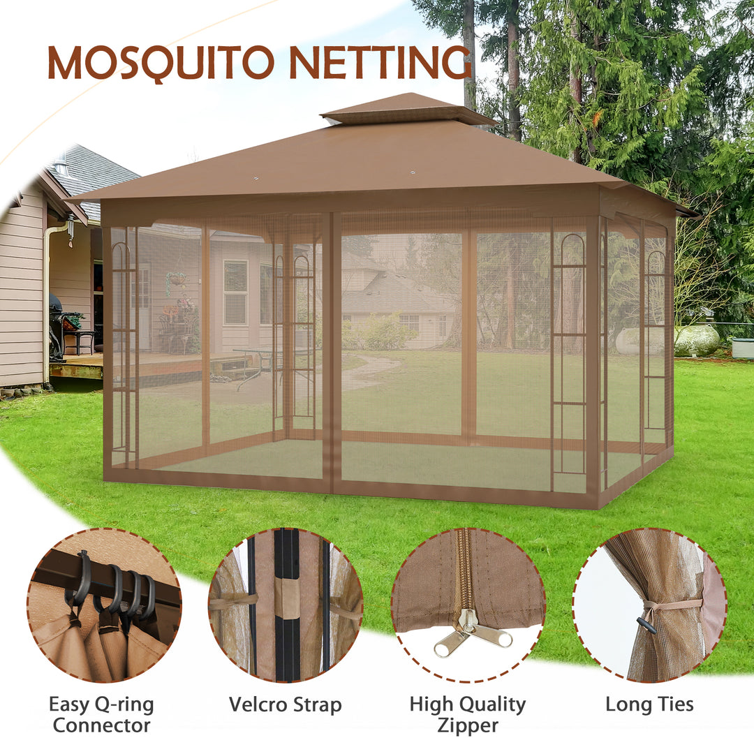 COOS BAY Outdoor 13x11 Gazebo with Mosquito Netting