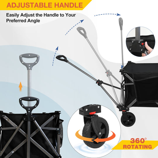 COOS BAY Heavy-Duty Folding Collapsible Utility Wagon