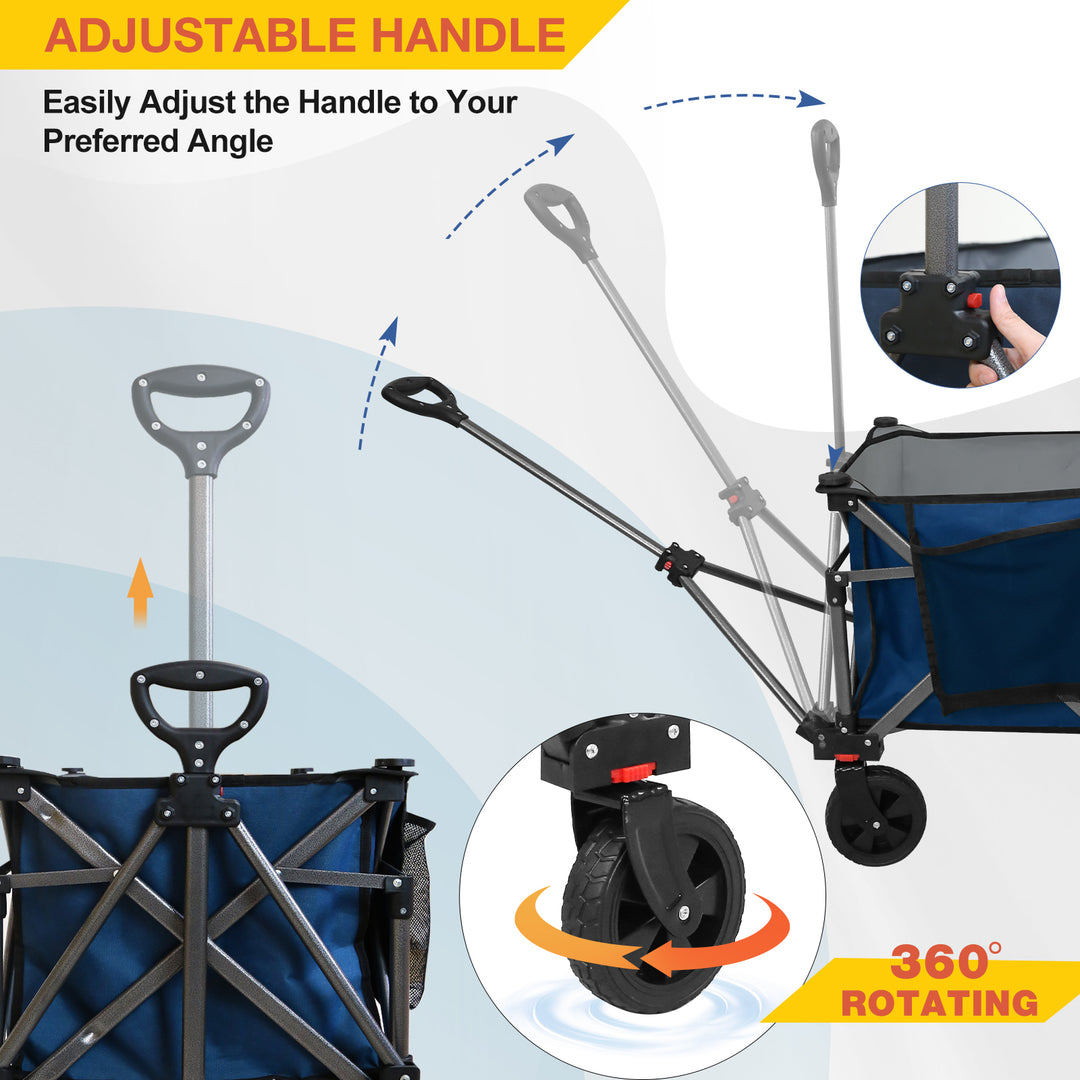 COOS BAY Heavy-Duty Folding Collapsible Utility Wagon