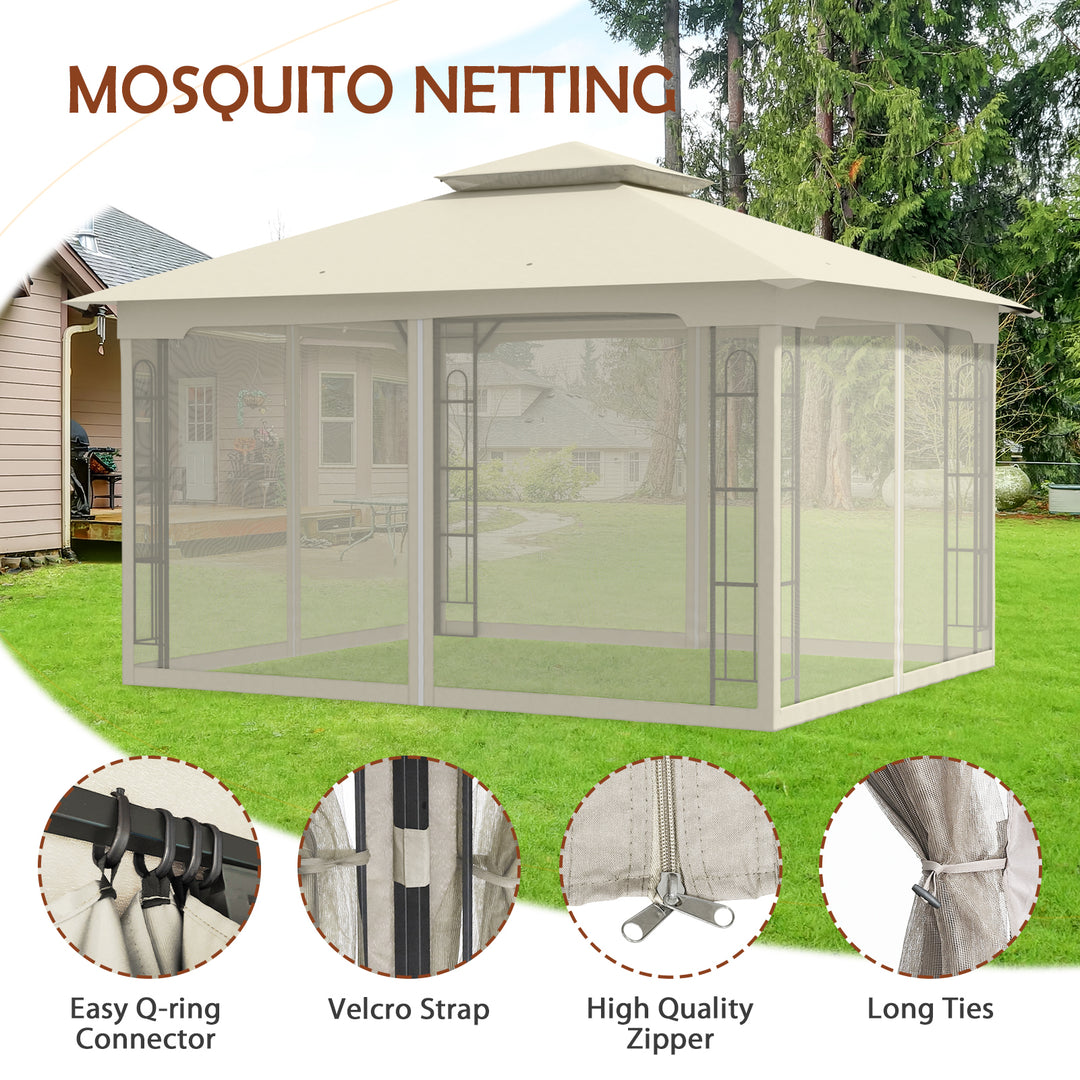 COOS BAY Outdoor 13x11 Gazebo with Mosquito Netting