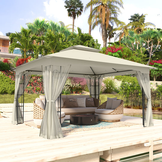 COOS BAY Outdoor 13x11 Gazebo with Mosquito Netting