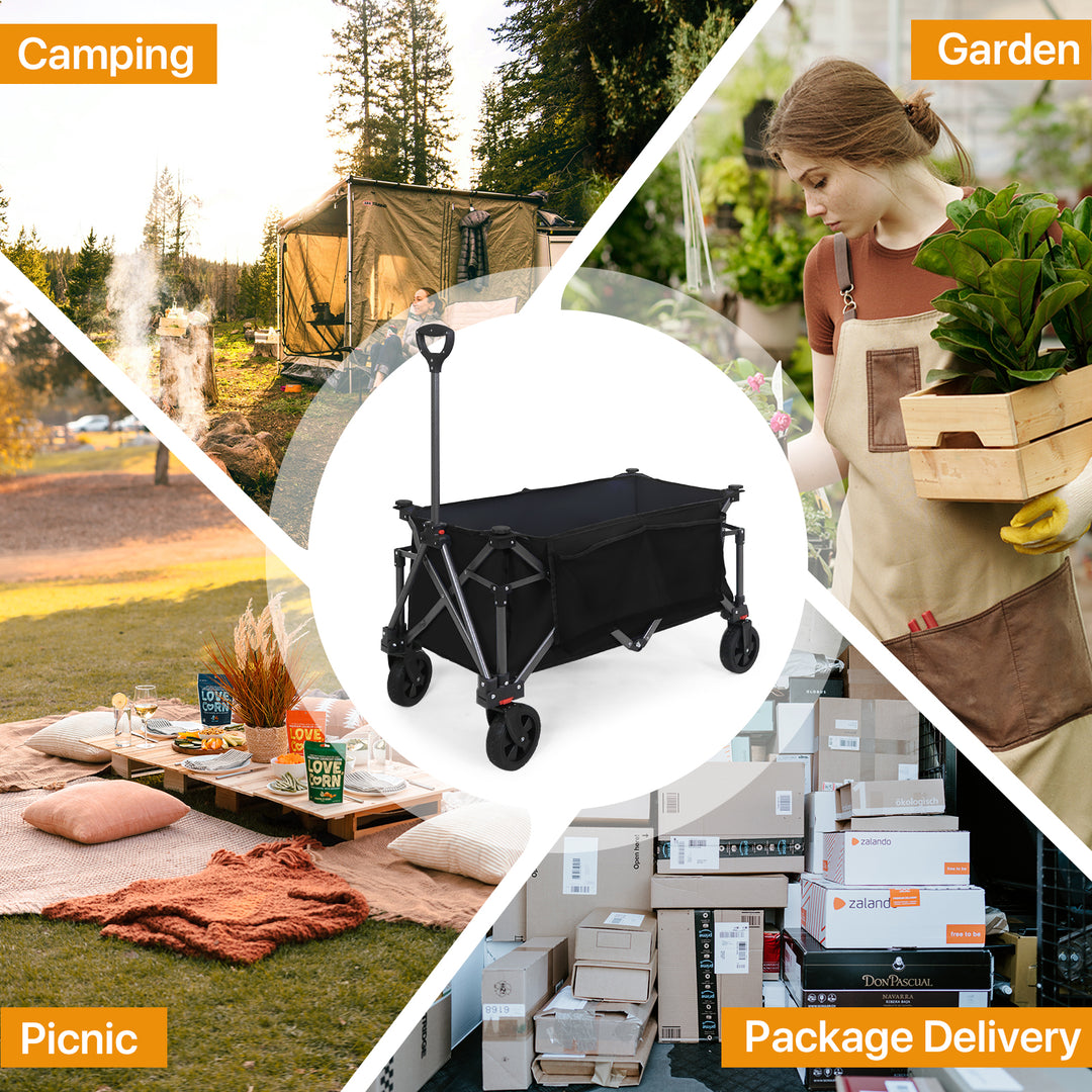 COOS BAY Heavy-Duty Folding Collapsible Utility Wagon