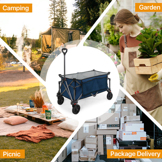 COOS BAY Heavy-Duty Folding Collapsible Utility Wagon