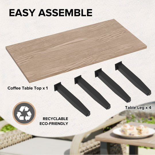 COOS BAY Modern Outdoor Coffee Table