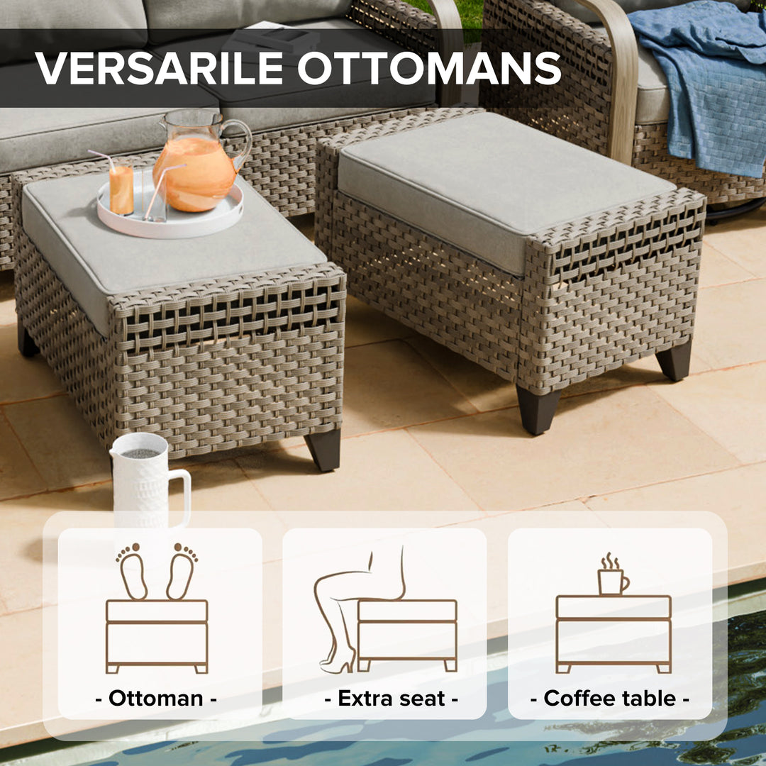 COOS BAY 3 Piece Modern Wicker Outdoor Furniture Set