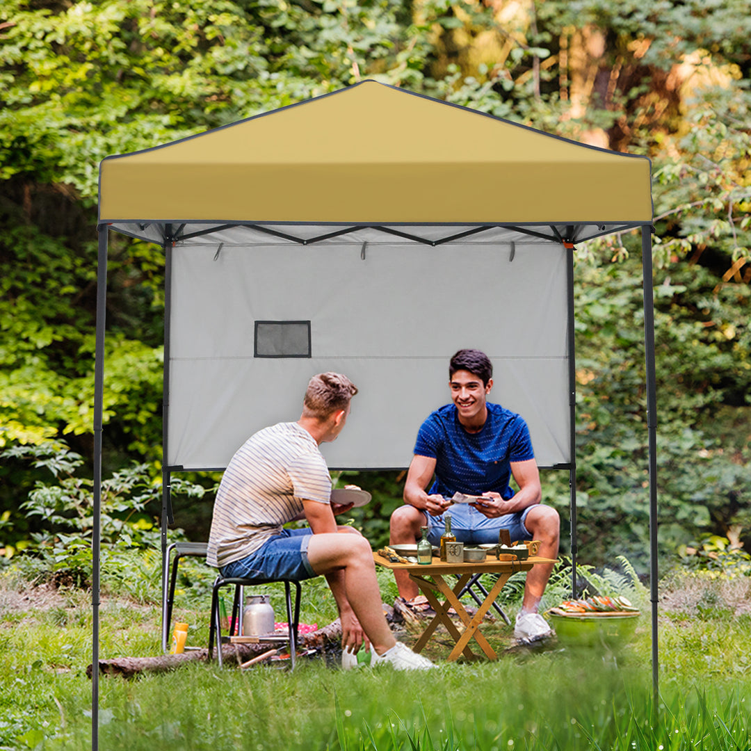 COOS BAY Pop Up Canopy Tent 6x4 with Adjustable Sun Wall