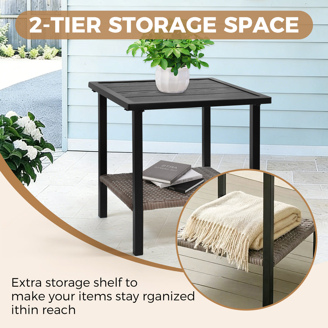 COOS BAY Sunset Haven Outdoor Patio Side Table/Coffee Table