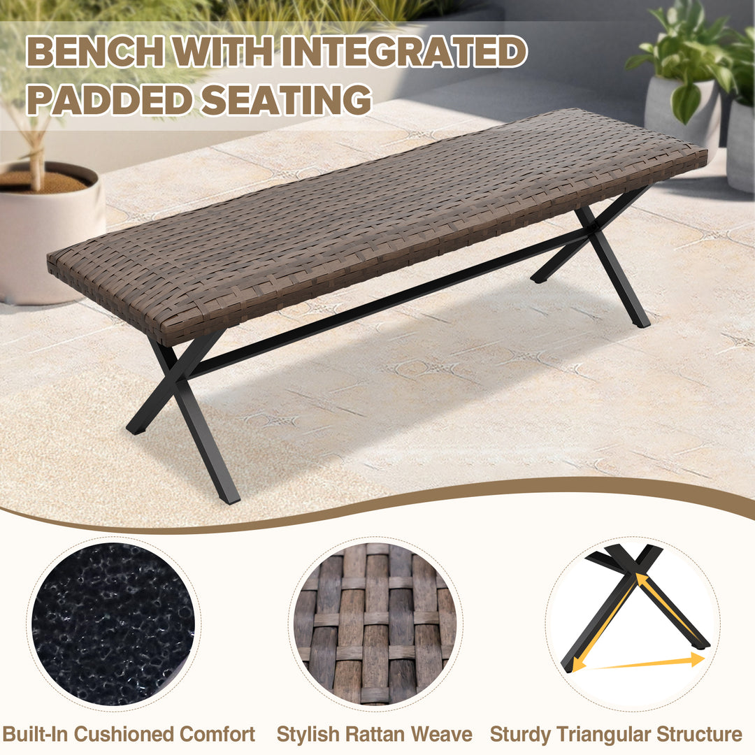 COOS BAY Echo Vibe Patio Dining Set for 4 with 2 Chairs, 4PCS