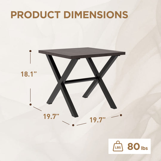 COOS BAY Lanai Chic Square Outdoor Side Table