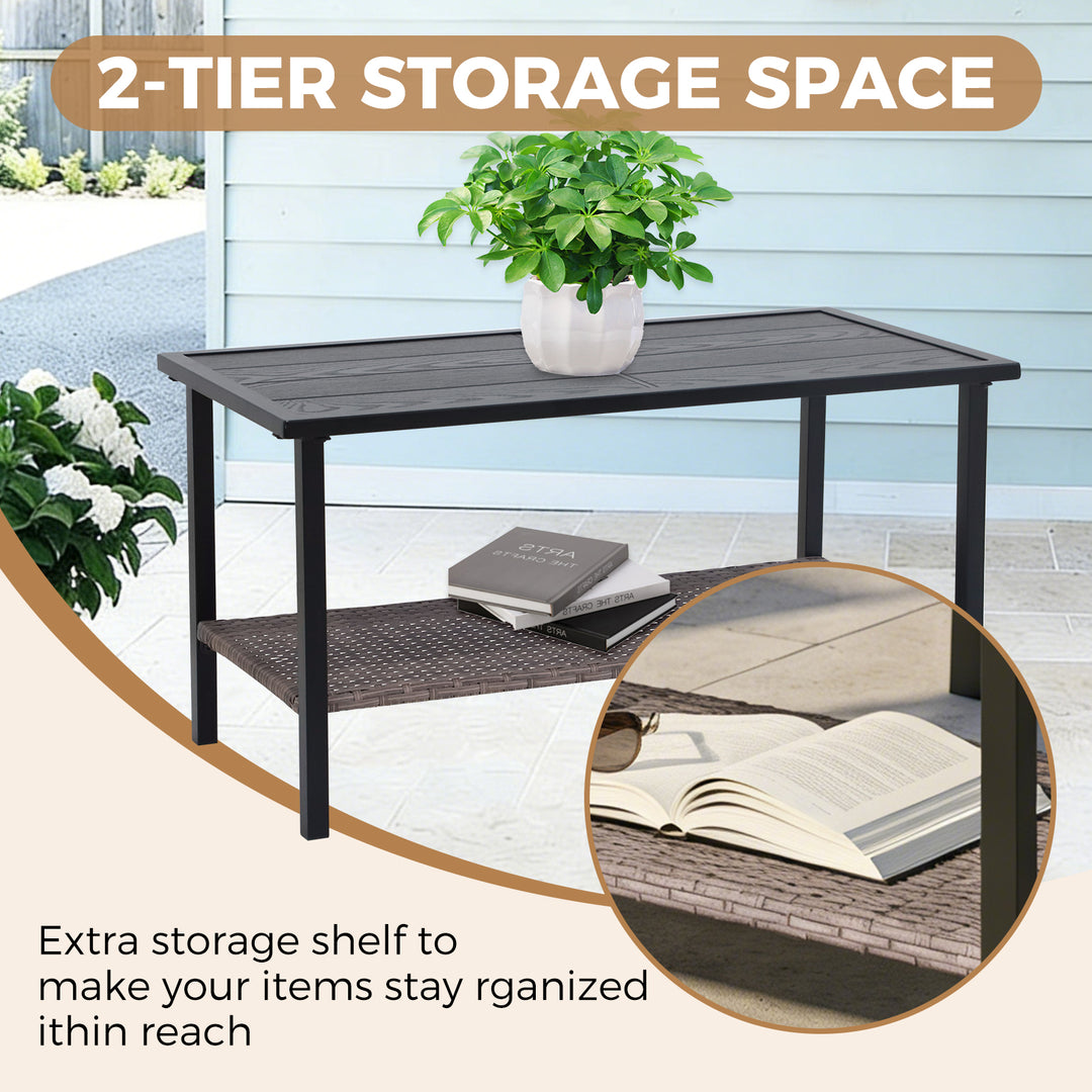 COOS BAY Sunset Haven Outdoor Patio Side Table/Coffee Table