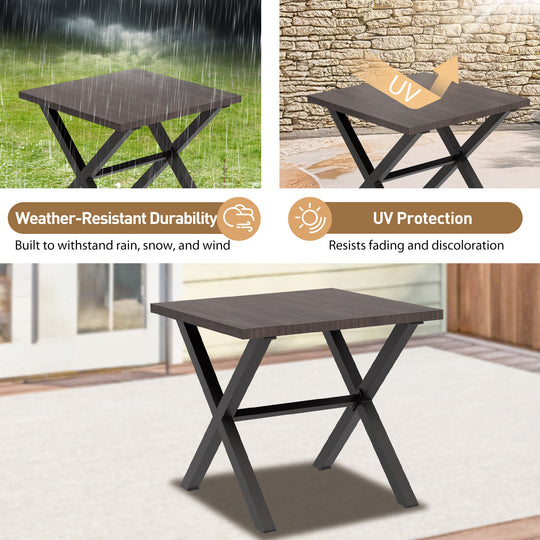 COOS BAY Lanai Chic Square Outdoor Side Table