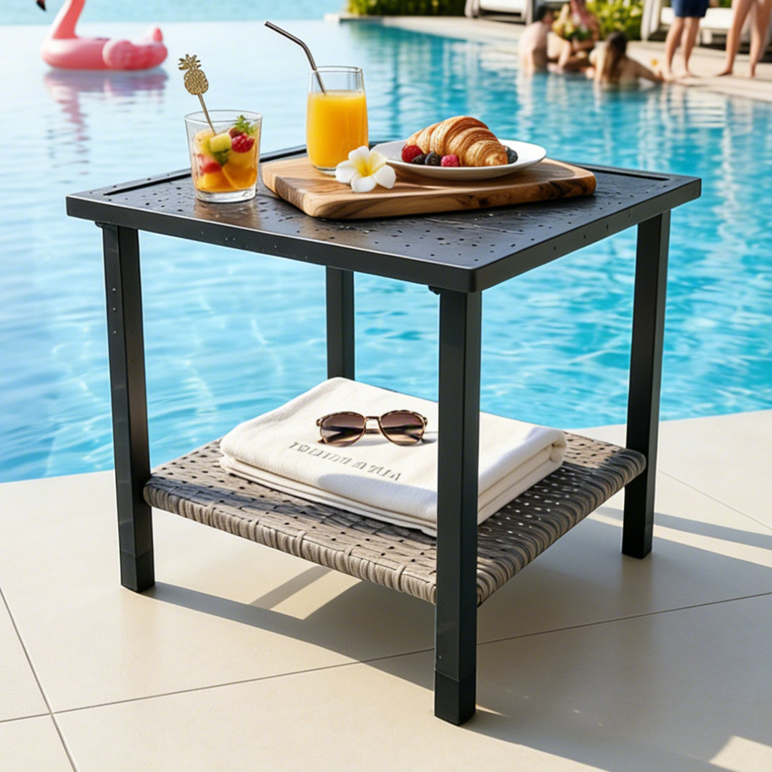 COOS BAY Sunset Haven Outdoor Patio Side Table/Coffee Table