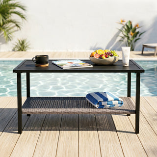 COOS BAY Sunset Haven Outdoor Patio Side Table/Coffee Table