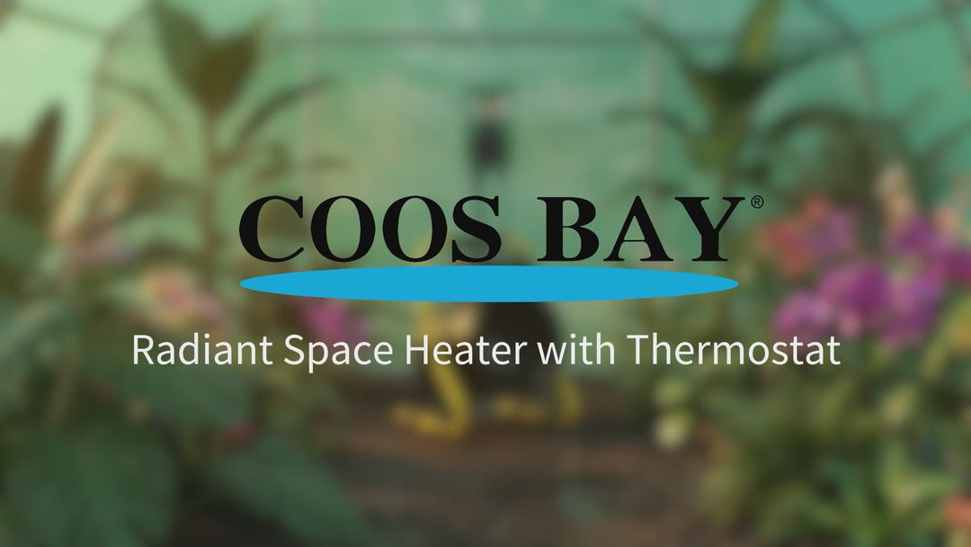 COOS BAY 1500W Radiant Spot Heater with Thermostat, 1/2 Pack, Black