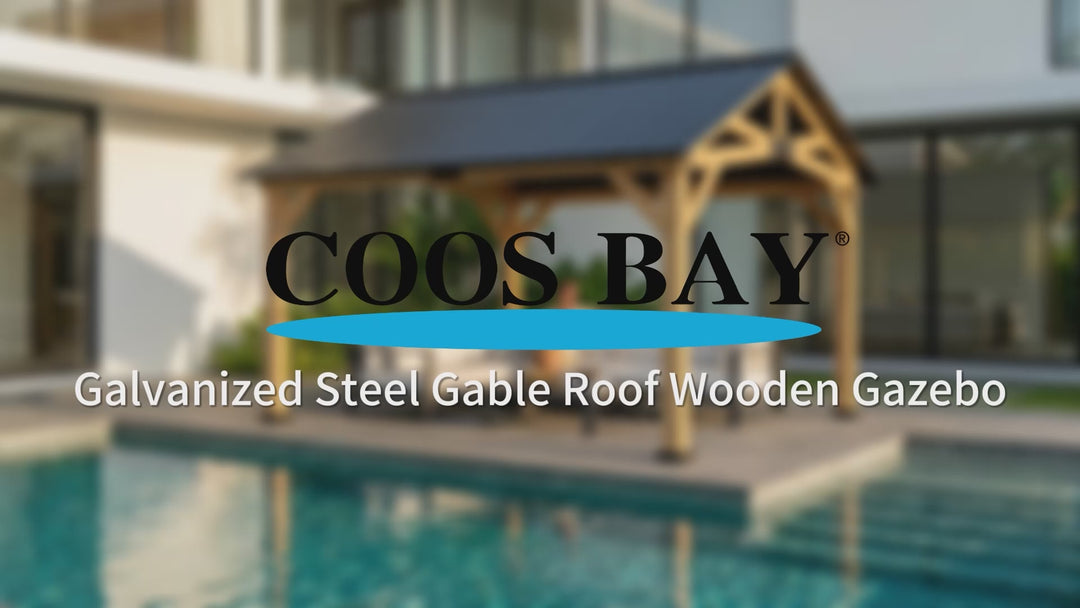 11x13/13x15 Hardtop Gazebo with Cedar Wood Frame