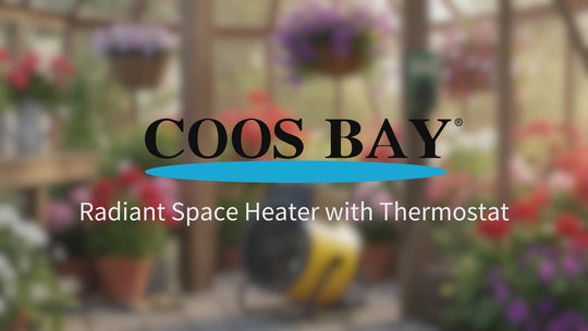 COOS BAY 1500W Radiant Space Heater with Thermostat, 1/2 Pack, Yellow