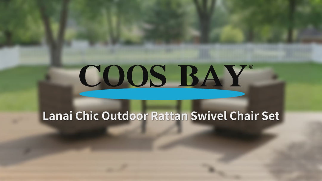 COOS BAY Lanai Chic 3 Piece Outdoor Bistro Set