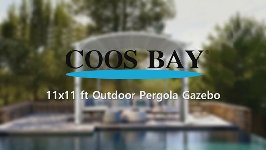 COOS BAY 11x11 Outdoor Pergola with Sidewall