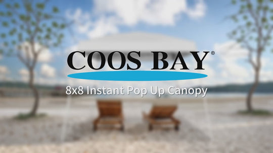 COOS BAY Outdoor Instant Easy Setup Canopy Tent, Shelter 8x8 Top 10x10 Base