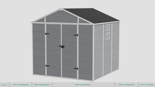 COOS BAY 5x3/6x4/8x6/8x8/8x10 Outdoor Storage Shed