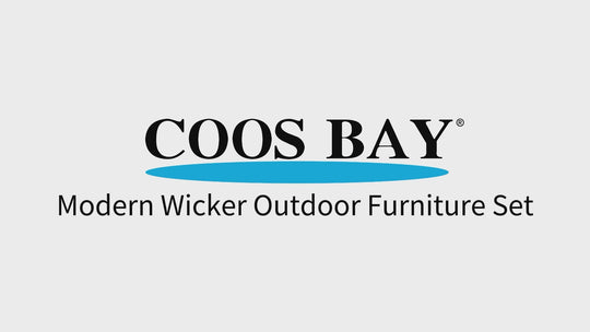 COOS BAY Modern Wicker Outdoor Furniture Set, 4 Piece