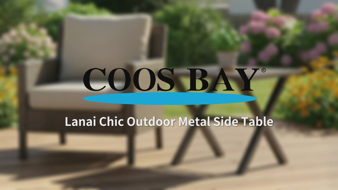 COOS BAY Lanai Chic Square Outdoor Side Table