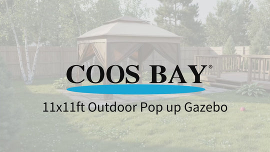 COOS BAY 11x11 Pop-up Instant Gazebo with 4 Sidewalls