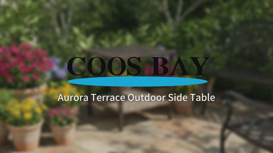 COOS BAY Aurora Terrace Outdoor Side Table with 2-Tier Storage