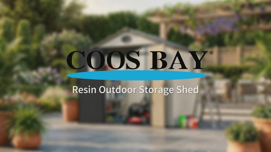 COOS BAY 8x6/8x8/5x3/6x4 Outdoor Storage Shed with Floor, Lockable Doors