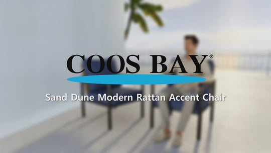 COOS BAY Sand Dune Dining Chair, Rattan Patio Arm Chair