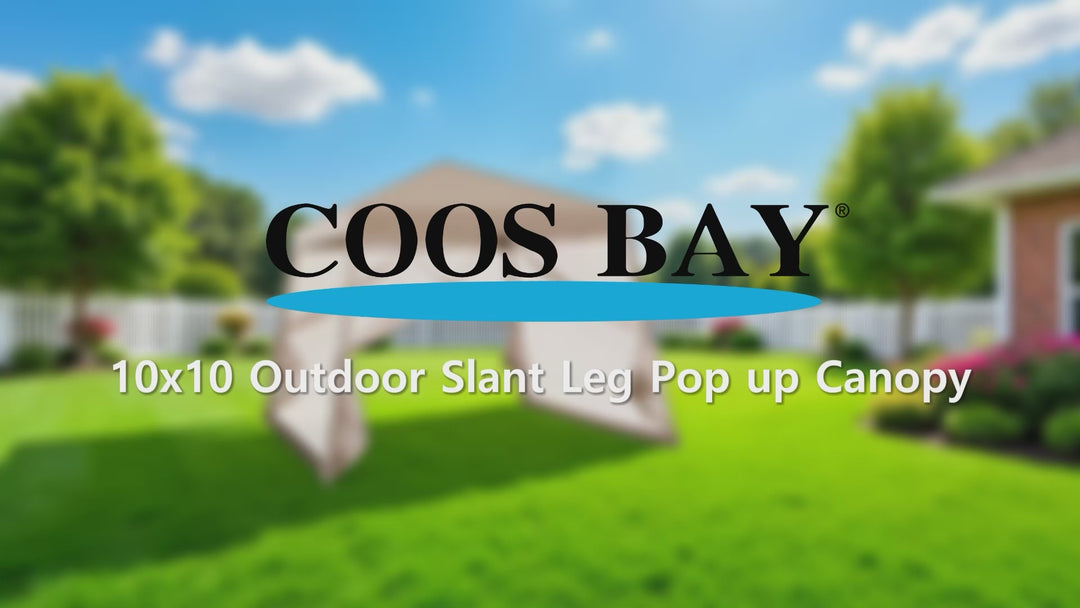 COOS BAY 10x10 Pop Up Canopy Tent with Screen Netting(8x8 Top)