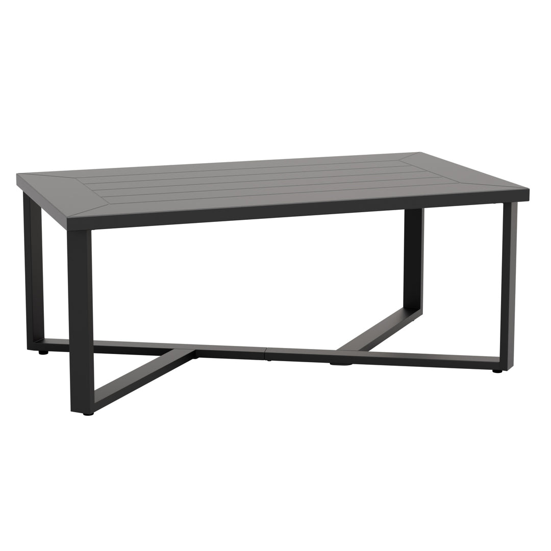 COOS BAY Iron Luxe Outdoor Coffee Table/ Side Table, Black