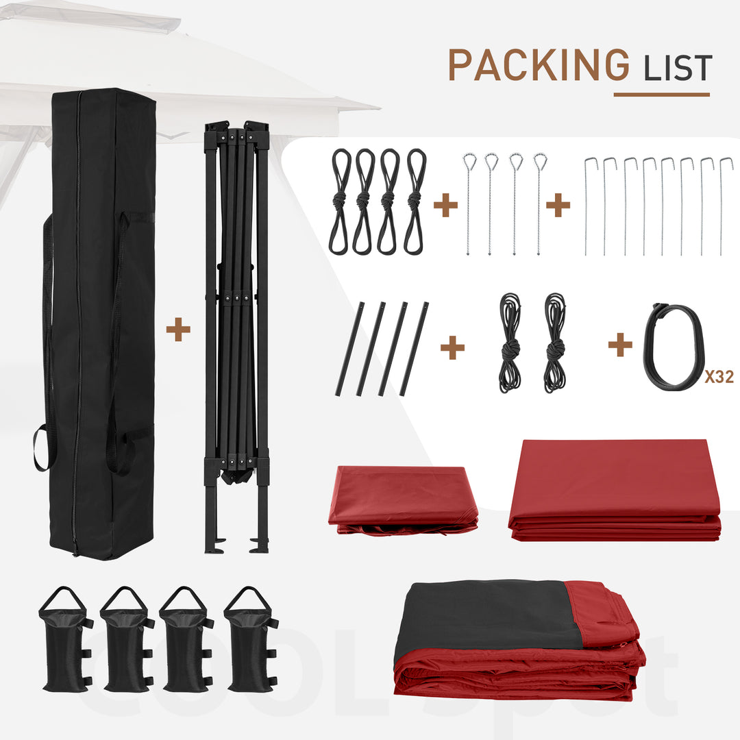 COOS BAY 11x11 Pop Up Gazebo with Mesh Netting