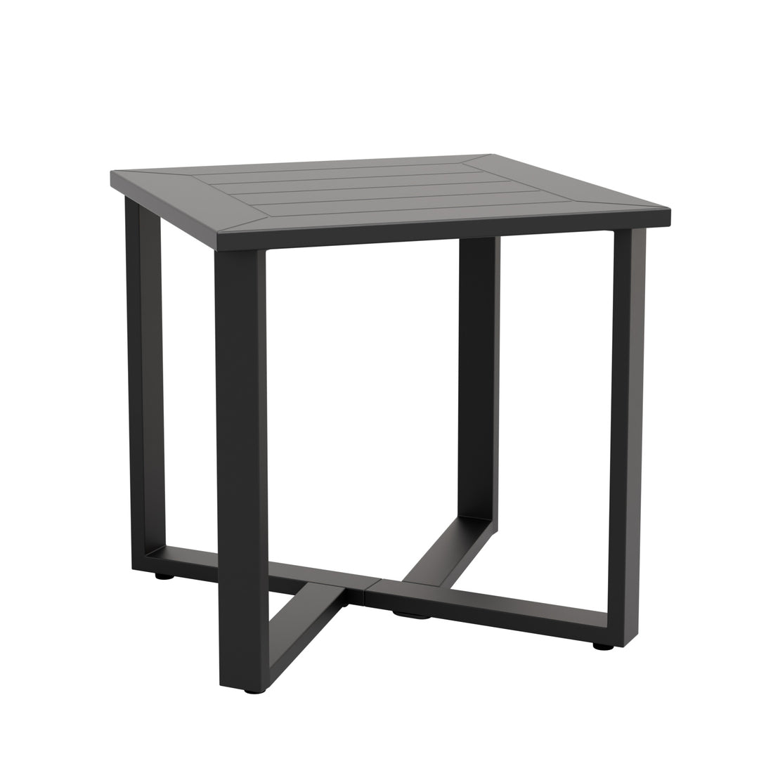 COOS BAY Iron Luxe Outdoor Coffee Table/ Side Table, Black