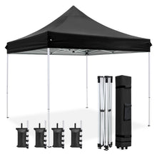 Load image into Gallery viewer, COOS BAY 10x10 Heavy Duty Pop up Commercial Canopy Tent Instant Sun Shelter with Roller Bag, 4 Sandbags, Green / Black / White / Beige / Gray