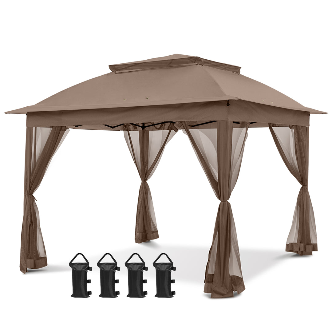 COOS BAY 11x11 Pop Up Gazebo with Mesh Netting