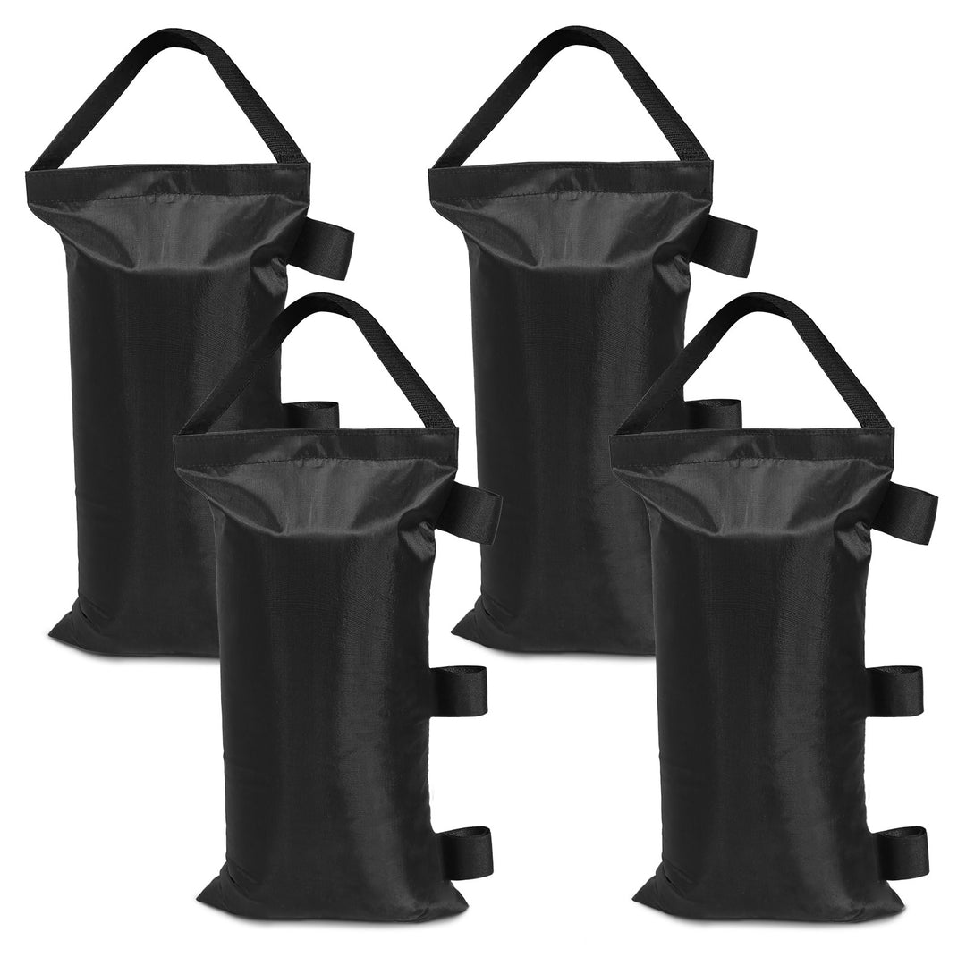 tent weight bags COOS BAY Heavy Duty Weight Bags 4-Pack, Black (Sand Not Included)
