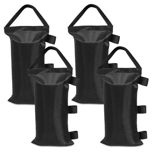 COOS BAY Heavy Duty Weight Bags 4-Pack, Black (Sand Not Included)