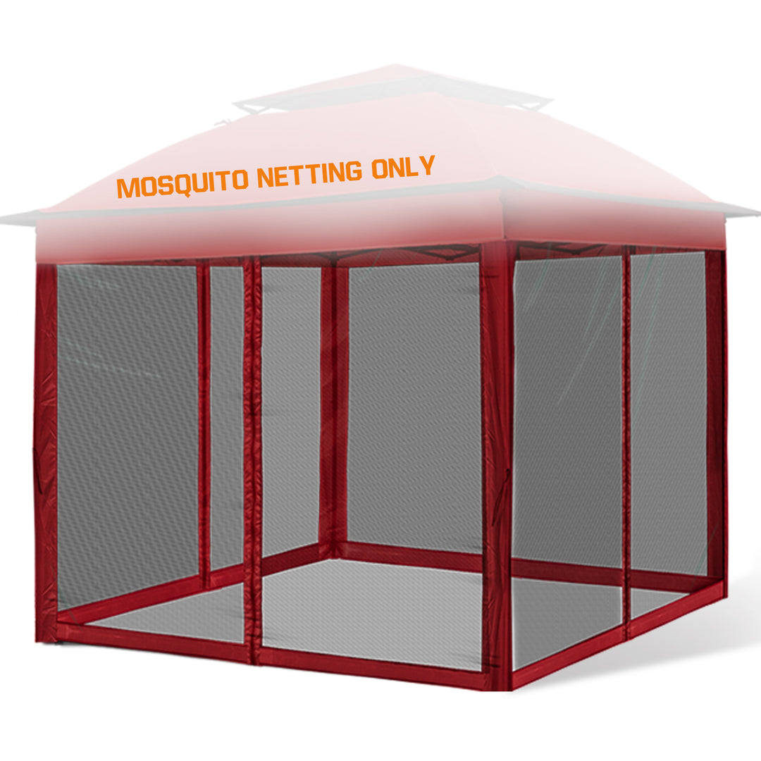 COOS BAY 10’ X 10’ Replacement Mosquito Netting with Zippers(4 Sidewalls Only, Frame and Top NOT Included)