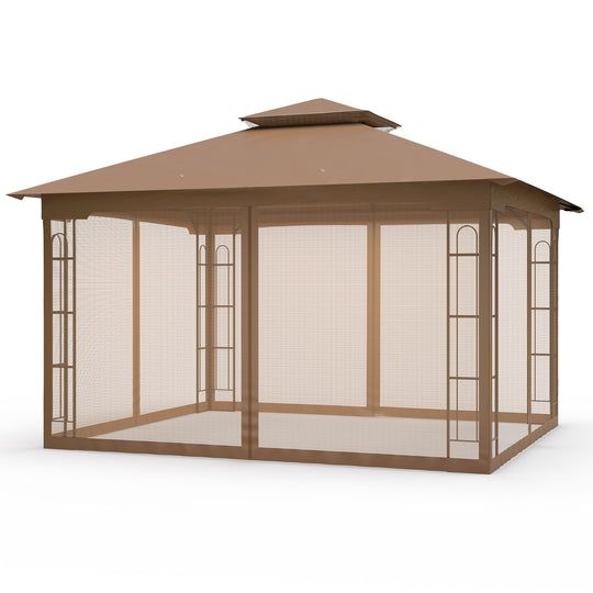 COOS BAY Outdoor 13x11 Gazebo with Mosquito Netting