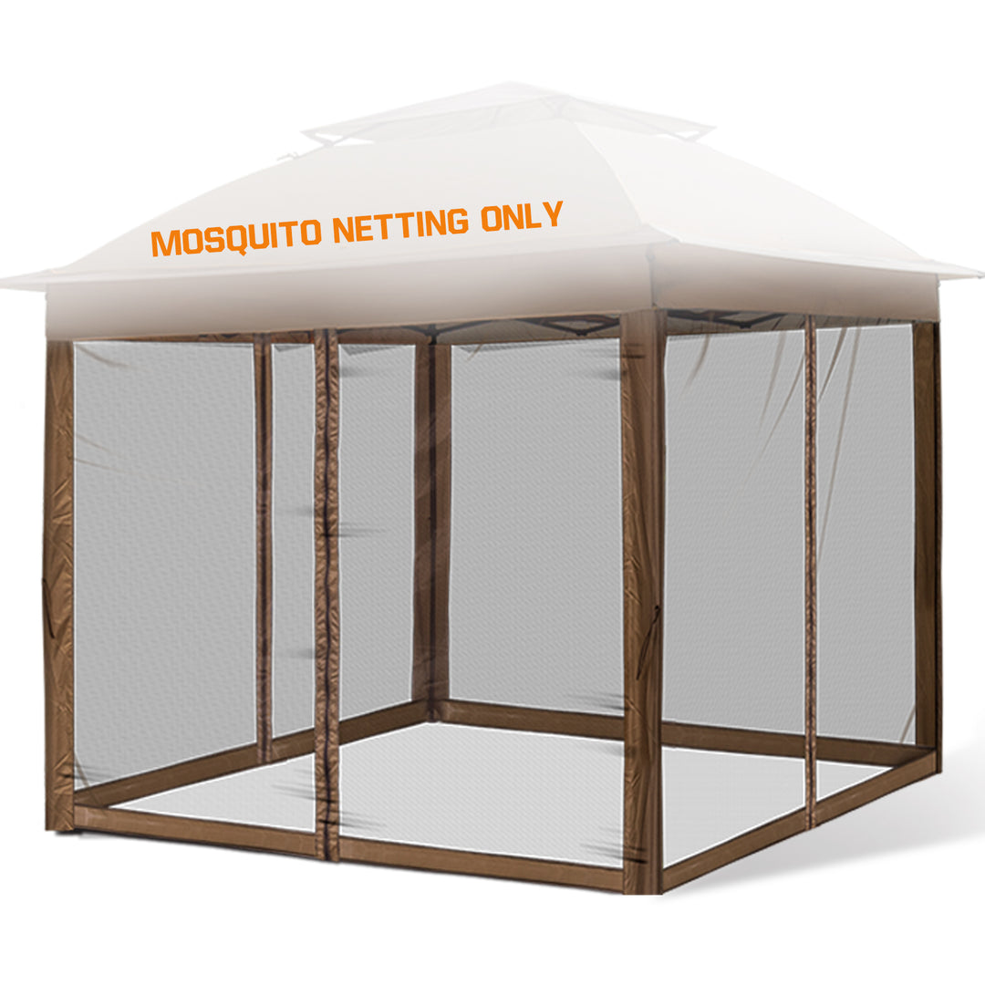 COOS BAY 10’ X 10’ Replacement Mosquito Netting with Zippers(4 Sidewalls Only, Frame and Top NOT Included)