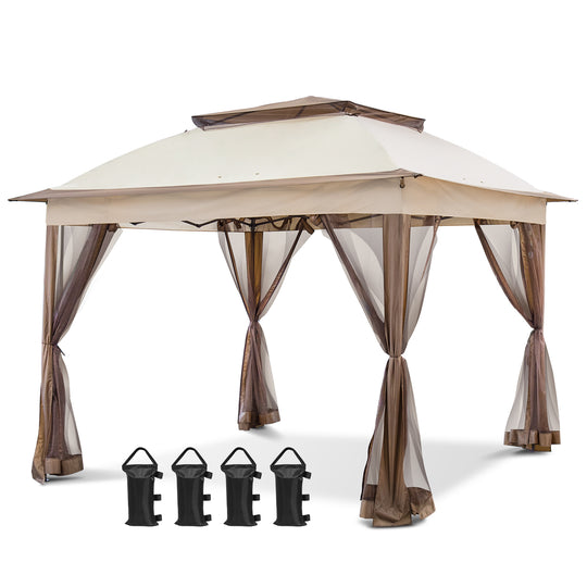 COOS BAY 11x11 Pop Up Gazebo with Mesh Netting