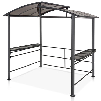 COOS BAY 8'x5' BBQ Grill Gazebo with Shelves Serving Tables