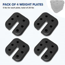 Load image into Gallery viewer, COOS BAY Set of 4 Heavy Duty Canopy Weight Plates 20 lbs, Black
