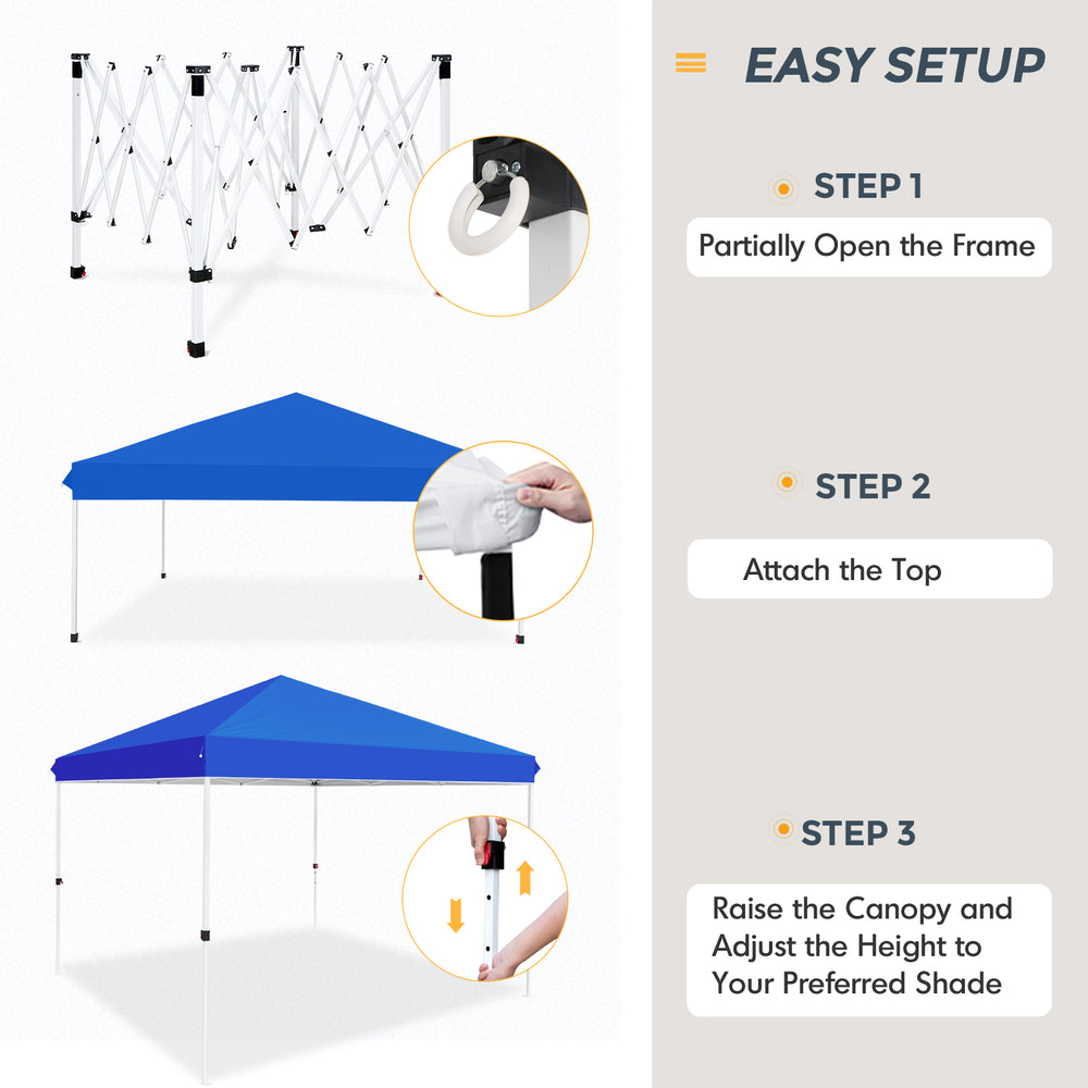 COOS BAY 10x10 Outdoor Instant Canopy Tent with Roller Bag