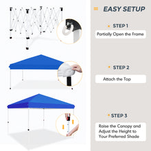 Load image into Gallery viewer, COOS BAY 10x10 Outdoor Instant Canopy Tent with Roller Bag, Pop up Sun Shelter for Beach, Sports, Camping, and Party, Blue / White