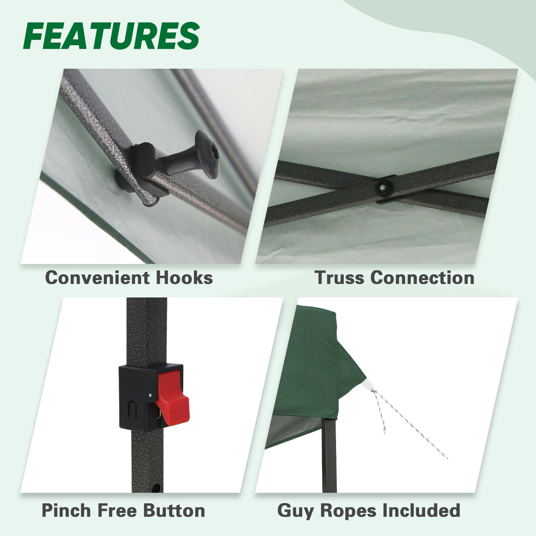COOS BAY 8x8 Outdoor Instant Easy Set up Canopy Tent, Green
